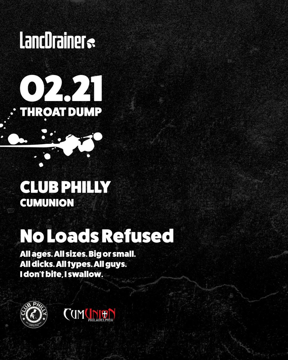 Heading to Club Philly tonight for CumUnion! Come warm up my throat before the snow storm hits 🍆