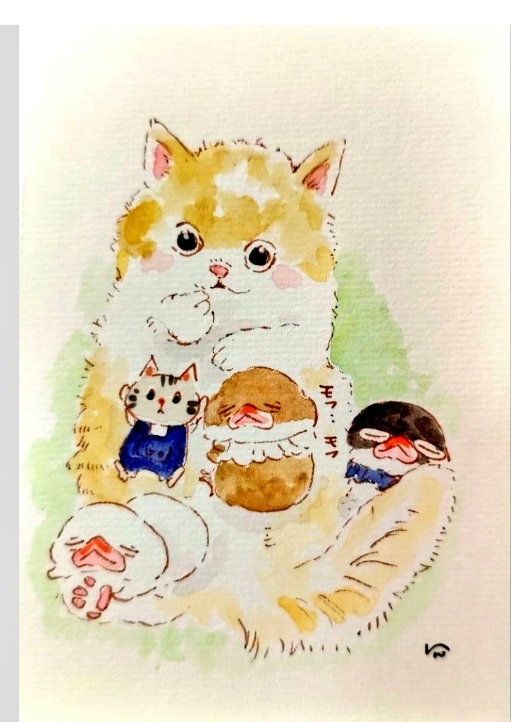 猫の日 #ネコの日 #にゃんこの日 #オリジナルイラスト #アナログ