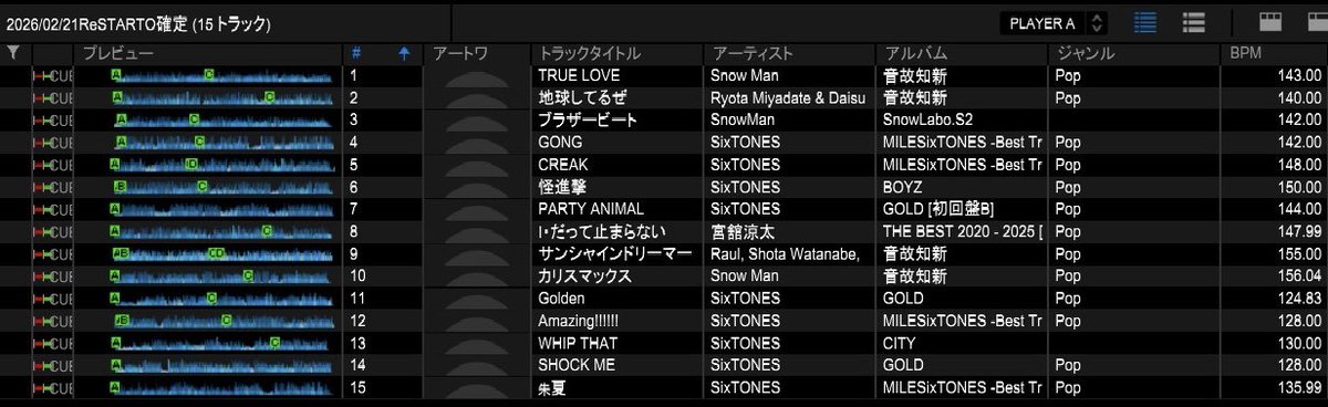 昨日の眠ﾁｬのお時間でした〜〜！
スノはONツアーで楽しかったやつを中心に！
ストは好きとライブで楽しいやつと髙地優吾！
全然時間足らんかったので、またやらせてください(?)
#ReSTARTO
#眠ﾁｬのお品書き