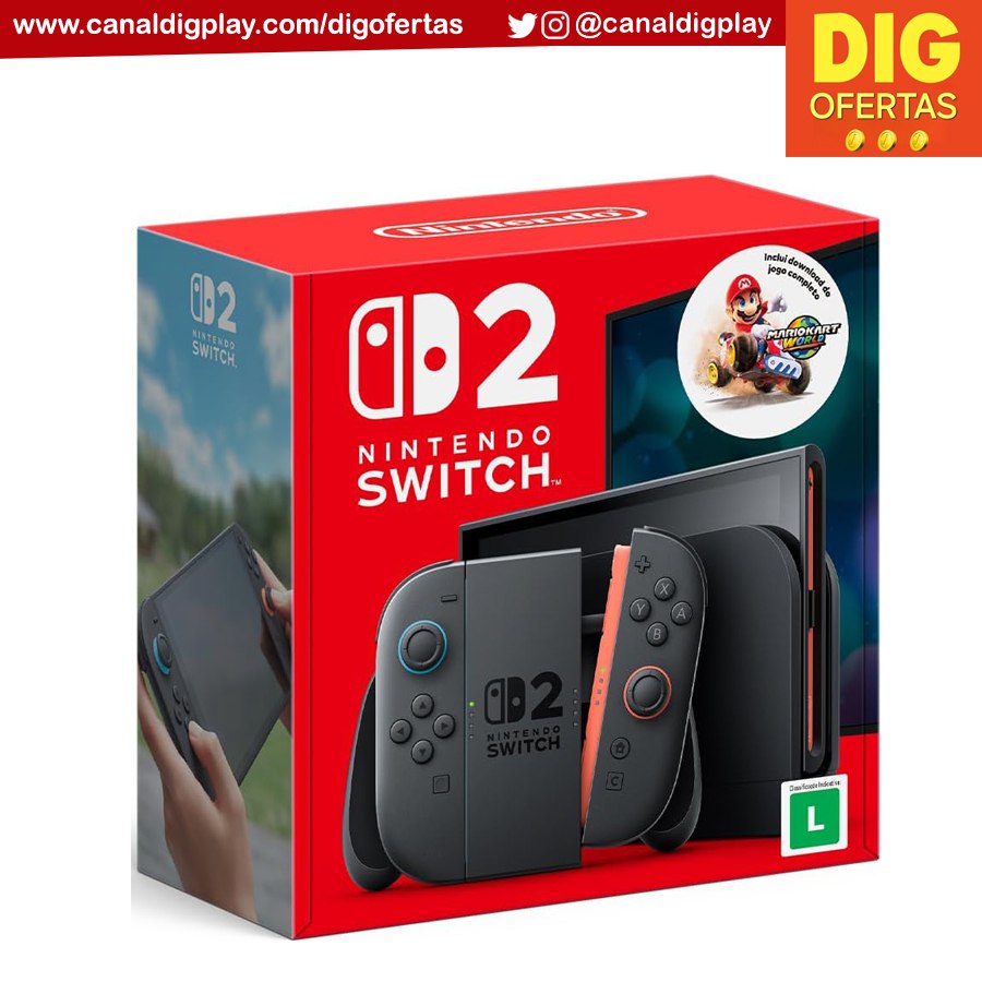 ⚠️ ALERTA DESCONTO ⚠️

NINTENDO SWITCH 2 com o MARIO KART WORLD
🇧🇷 Modelo Nacional
✅ Vendido na loja oficial da Nintendo no Mercado Livre

💳 De R$ 4.799 por R$ 3.799 no PIX
ou R$ 4.199,90 em até 10x sem juros no cartão
🏷️ Usando o cupom ESTILOBBB

 🛒Faça sua compra aqui: