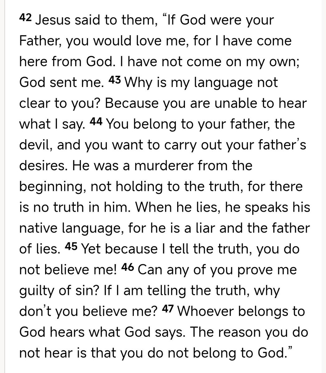 supgkeepitreal's tweet photo. @RealCandaceO They can still be "god's" chosen people. The question is, what kind of 'god' is it?

Seems like Jesus was pretty clear who their god/father was. https://t.co/KHCJDEy9Uh