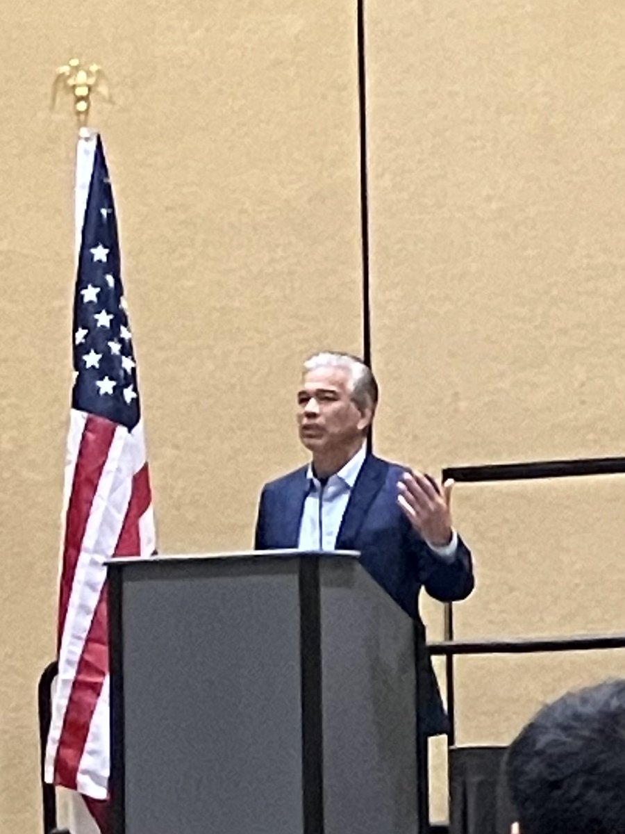 JohnTrasvina's tweet photo. Attorney General ⁦@RobBonta⁩ gets well deserved standing ovation before #FilAm caucus of ⁦@CA_Dem⁩ &amp; his battle for #California and #Democracy vs #Trump Administration.  

59 lawsuits. Over 80% successful. 

#cadem ⁩ ⁦@MarkPulido⁩ ⁦@RutheAshleyesq⁩ https://t.co/z8FFawSAmE