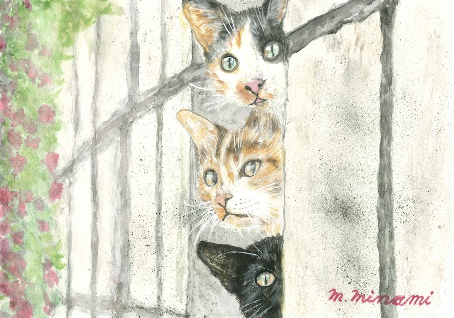 今日は猫の日だにゃ〜 わたしの描いたネコちゃん達だにゃ〜 AIじゃなく