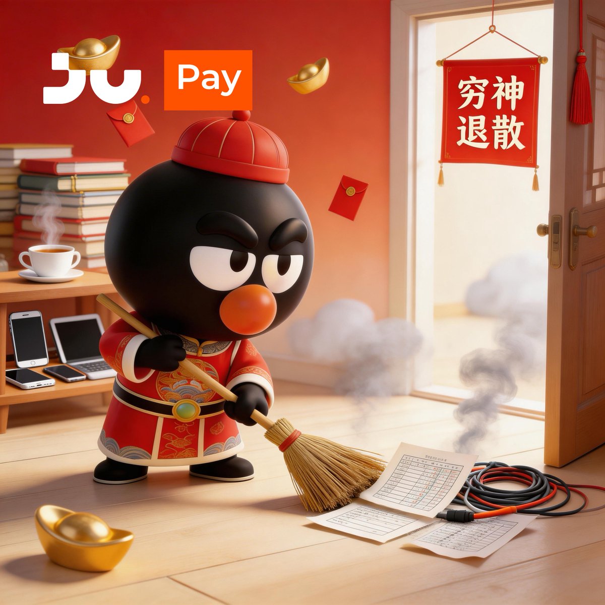 送穷神，迎新福 🚀  告别繁琐操作，拥抱高效支付。
宜：整理资产、优化使用习惯
忌：复杂流程
#JuPay #送穷神 #加密应用