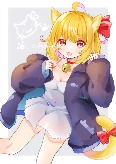 もこもこパーカな猫ルーミアちゃん #猫の日 #2月22日は猫の日