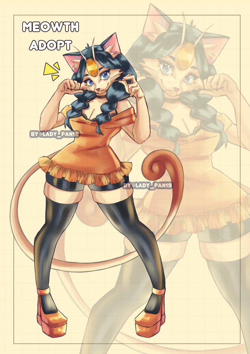 Lady_Pan19's tweet photo. Hey there! Here is a fixed-price Meowth Adoptable that didn't find a home during the auction. I really hope this little one finds a forever home soon! ( ฅ^•ﻌ•^ฅ ) https://t.co/dwQA5apD9h  

#Adoptable #pokemon #meowth #characterdesign #PokemonOC #AdoptablesForSale #KoFiShop https://t.co/WAyTzpNAy5