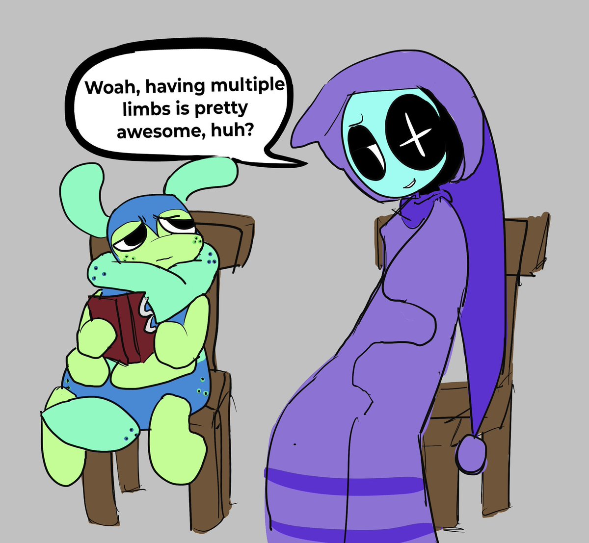 instead of book club they go to limb club together and learn about accepting themselves for being freaks