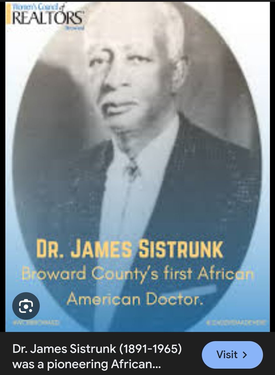 Dr. James Franklin Sistrunk
 (Doc Sistrunk)
A true #Florida #FBA legend, pioneer, veteran. 
Broward County's first #FoundationalBlackAmerican doctor. Co founded the first black hospital in Lauderdale. <a href="/tariqnasheed/">Tariq Nasheed 🇺🇸</a> <a href="/TaureanReign/">Taurean Reign Reloaded</a> <a href="/CCFreedmen/">CCFreedmen</a> <a href="/arthurwatkins/">Arthur Watkins Jr. 🇺🇸</a> <a href="/BlackAlphaNetw1/">Black Alpha Network</a>