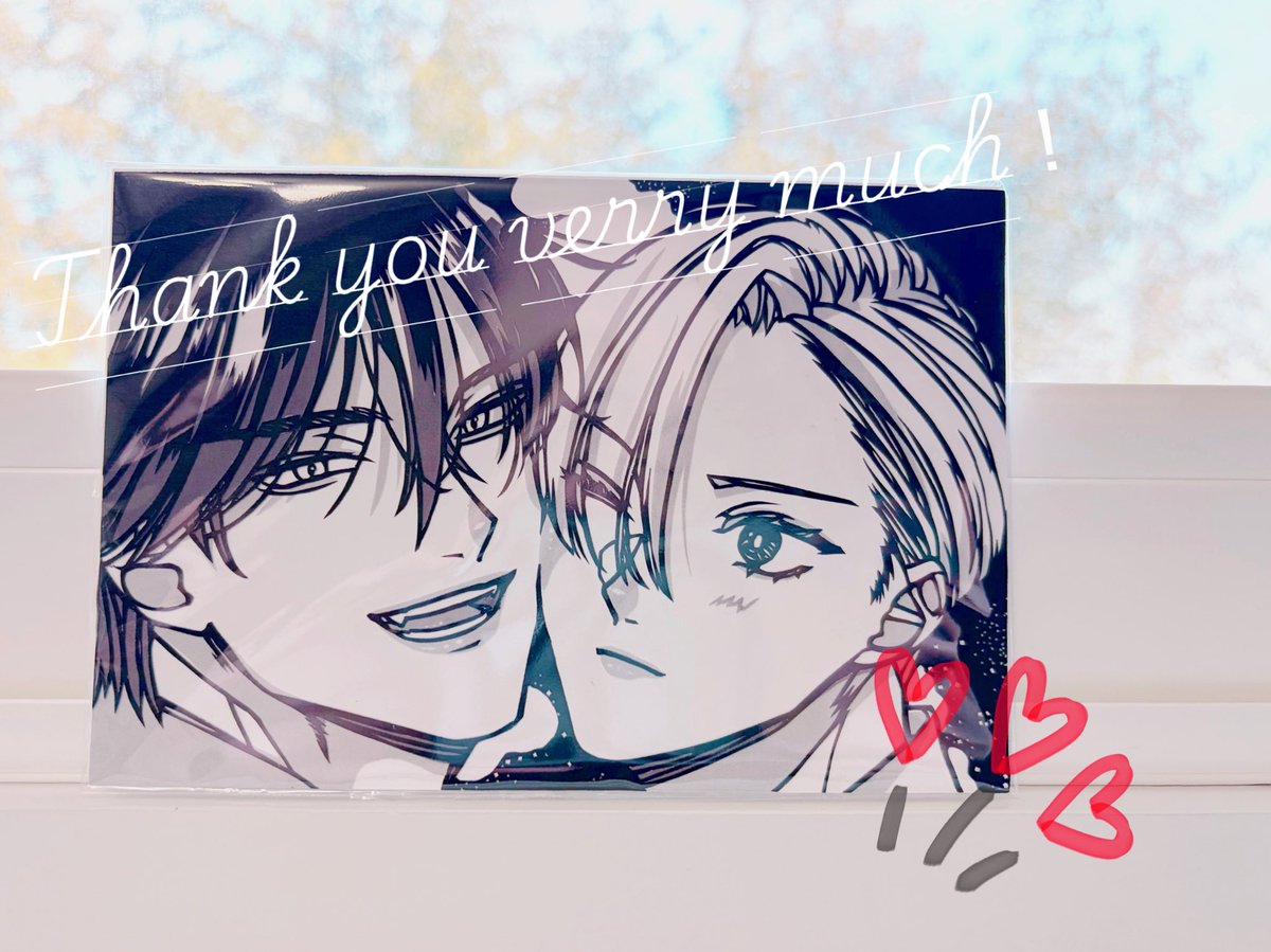 編集部さんよりファンアート受け取りました！じっくりと拝見させていただきました。全てが細かくて、ちゃんと立体感もあってルイあきへの愛を感じました…😭すごく嬉しい！
いつもありがとうございます💕