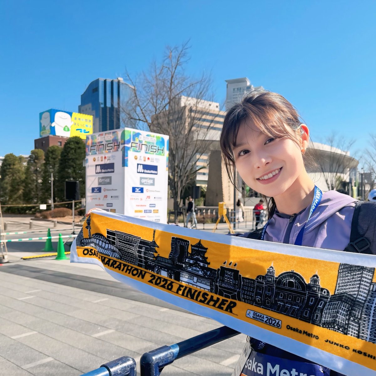 ただいまー！🥳 あっというまの728コース🏃‍♀️🏃‍♀️ #大阪マラソン