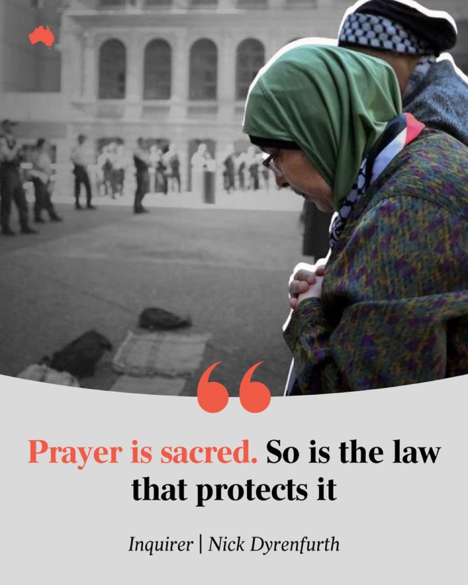 QBCCIntegrity's tweet image. Here we go Australia, right on queue. 

“Prayer is sacred. So is the law that protects it.” In response to pop-up prayer in the middle of a move on order. 

Australian PM Albanese fully supported this, condemning NSW police. 

This is where it goes off the rails like the UK.