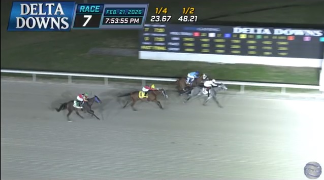 rebelsart's tweet image. Results of the $50K Vulcan Stakes race 7 on Saturday at Delta Downs @deltaracing 🏇🇺🇸⚜️ 
🥇Wendy's Ghost
J: Jansen Melancon @La_Kid_JMel 
T: Aubrie Green Suarez @jockeygreen 
Congratulations to Aubrie winning her first race as a trainer‼️🏆🥰
#winner #brightfuture #Deltadowns