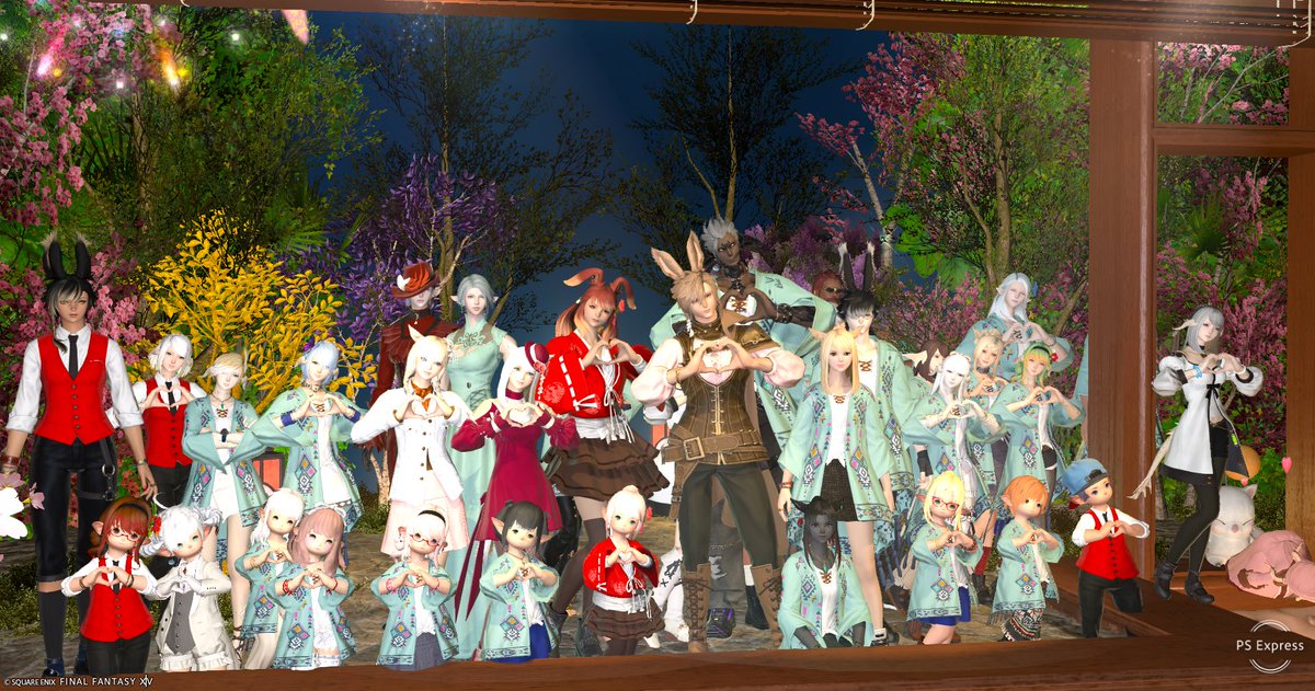 昨夜は
#ルミエールNote × #エム_ff14
 Valentine Concert🎶へ✨
素敵なハウジングと癒しの音楽♪
リノさんの2曲混ぜ混ぜアンコール凄かった☺️✨
フレアさんは曲もファッションも安定のおしゃん☺️✨
お土産の👗もありがとうございました！
#Fnotes  #リノポテFF14  #エオフェスタウン