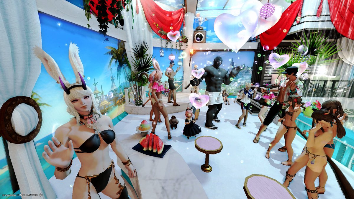 #LocoBeach_ff14 
楽しいお店だった〜！！
みんなで踊ると幸せになる(*´ω`*)
ダンスの練習しよ＾＾