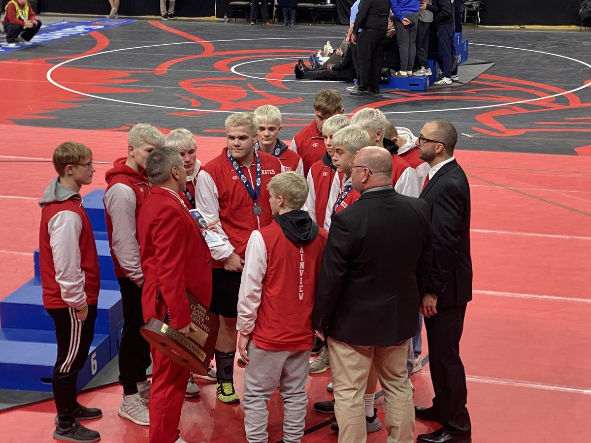 Congratulations to our boys wrestling team, Class D State Champs!  We will welcome the team back tonight meeting at Schaefer Grain.  We will announce when they are 20 minutes out! #PiratePride 🏴‍☠️