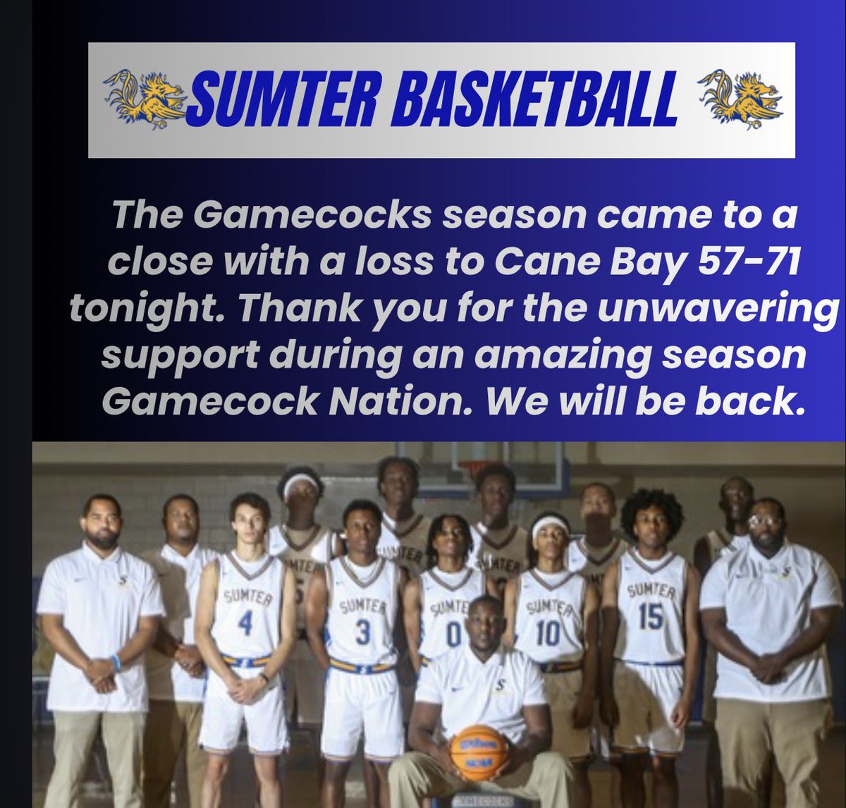 Sumter Gamecocks Boys Basketball tweet media