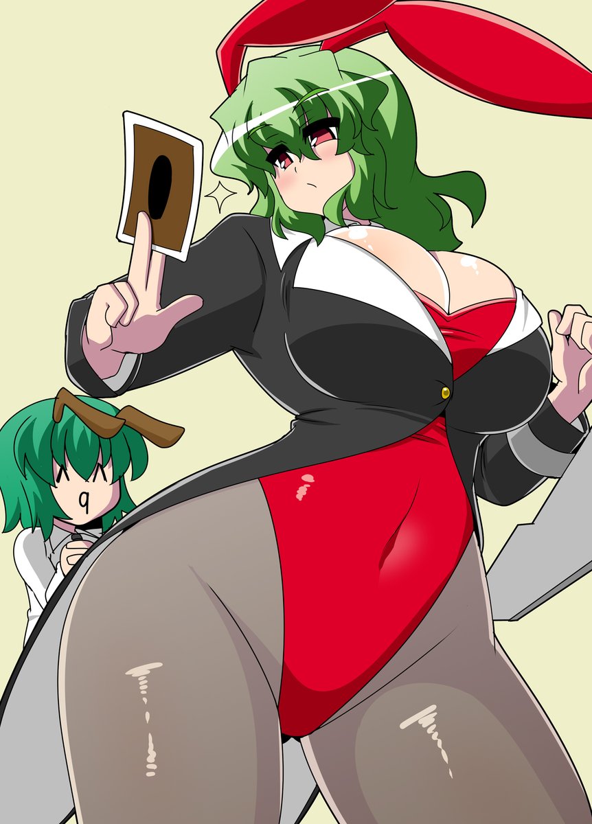 tyaramu's tweet photo. 描いてるうちによくわからないシチュエーションになってしまったバニー幽香さん。 https://t.co/RZeb9kxEck