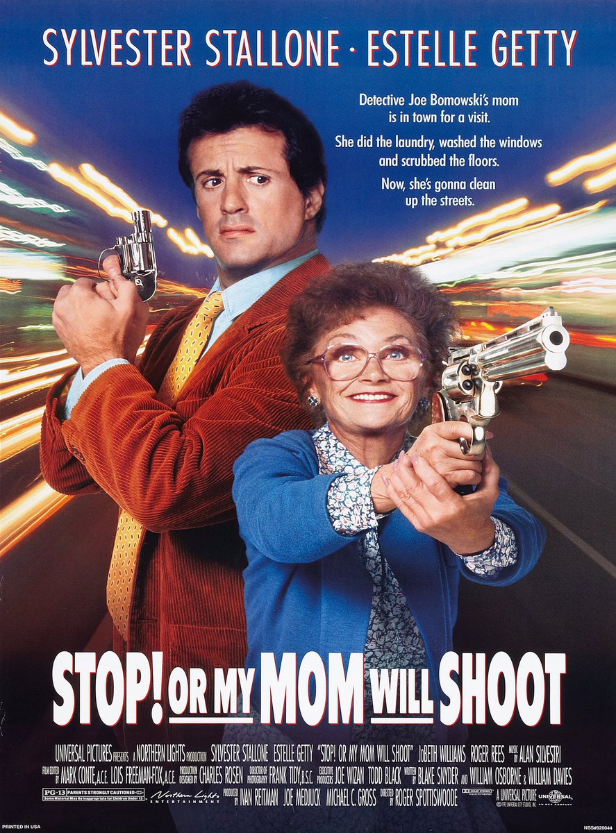 FilmNewsNos's tweet photo. 🎬MOVIE HISTORY: 34 years ago today, February 21, 1992, the movie ‘Stop! Or My Mom Will Shoot’ opened in theaters!

#SylvesterStallone #EstelleGetty #JoBethWilliams #RogerRees #MartinFerrero #GailardSartain #JohnWesley #JKennethCampbell #VingRhames #RichardSchiff #DennisBurkley https://t.co/vcVajkK8UW