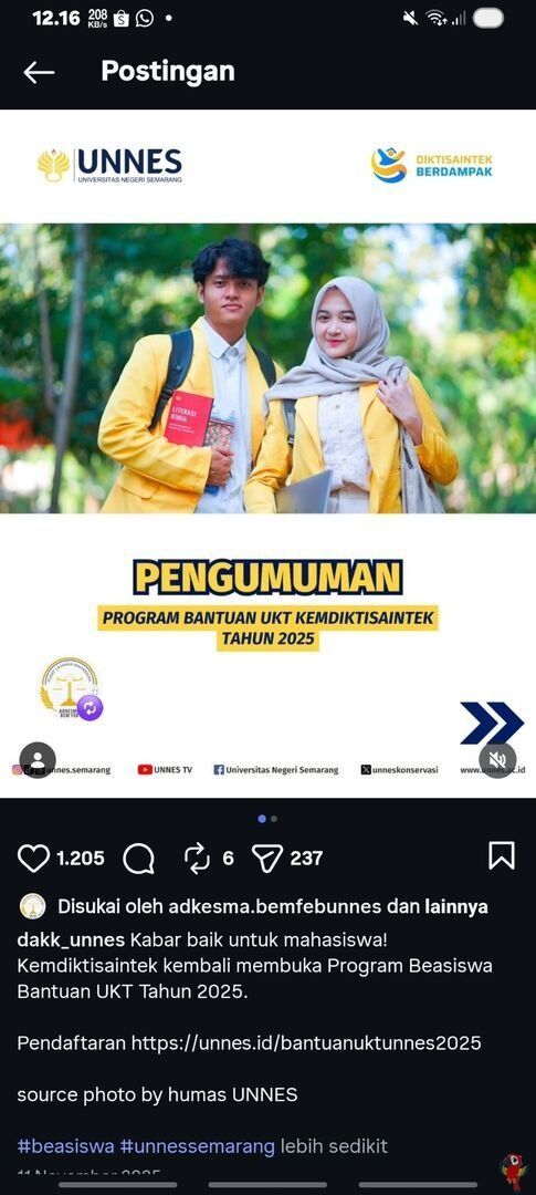 UNNES MENFESS🍌 tweet media