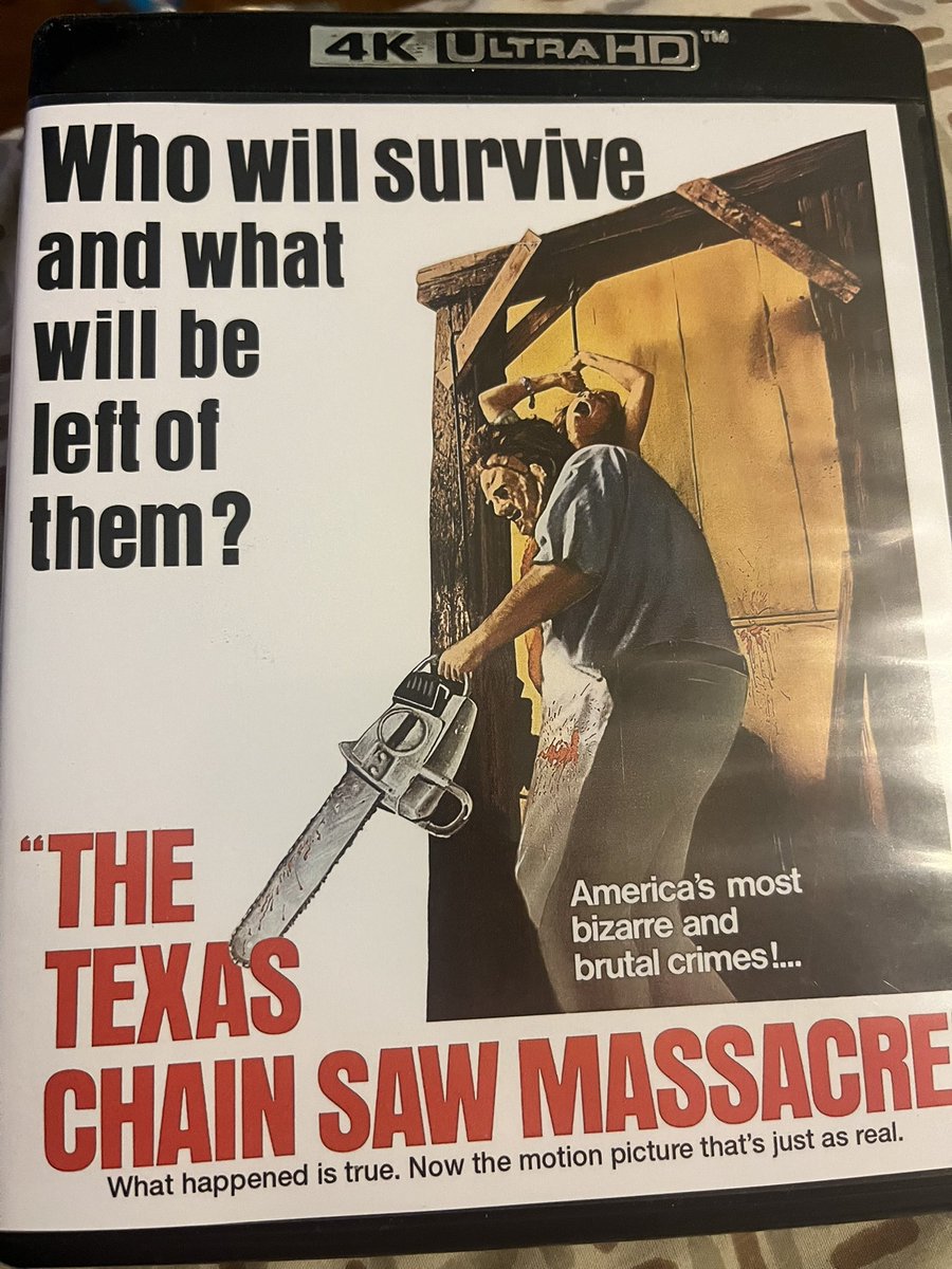 Brian6Goodnight's tweet image. #NowWatching #TobeHooper #TexasChainsawMassacre in #4K #LisasHorrorShow @horrornerd1313 @HorrorGeek1313 @tip_sip_slash @LAfromLINY @SpooktacularJen @OldButtonFaceTC @CharsieLux @GAIAAENEAS