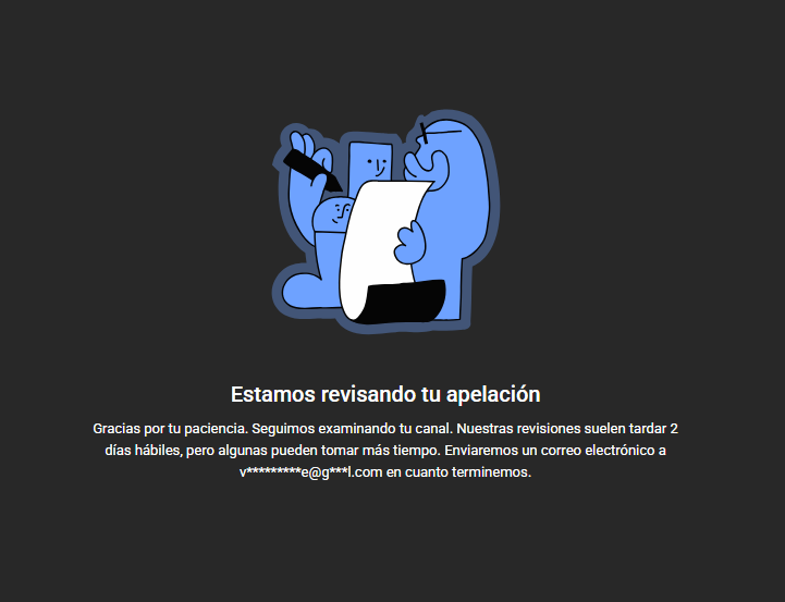 VechmanF's tweet photo. Buenas @TeamYouTube @YouTubeLATAM @YouTubeCreators @YouTube hace ya casi 2 semanas envié mi apelación sobre el cierre de mi canal y aún no obtengo respuesta... acá dice 2 días hábiles y van casi 14, podrían confirmar si llegará en estos días? https://t.co/akpBv6ykAI