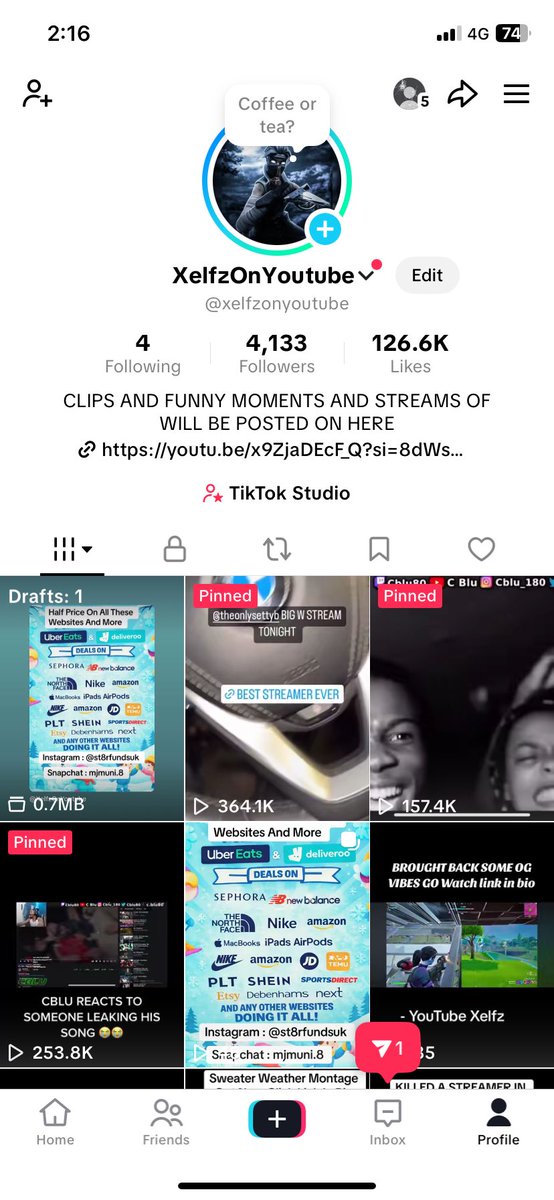 Xelfzify's tweet photo. TikTok Account For Sale Dm Me £30 And It’s Yours.

#fyp #explore #explorepage #tiktokaccountforsale #tiktok #tiktokaccount #foryoupage https://t.co/1oy6WRRpkG