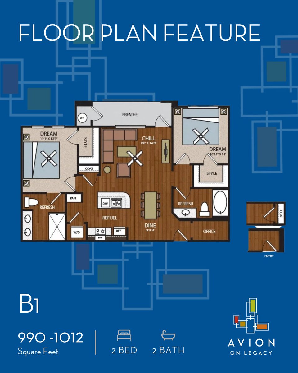 AvionOnLeg's tweet photo. 🏠 Looking for a space you’ll love coming home to? Meet the B1 floor plan at Avion on Legacy Apartments. #ApartmentLiving #DreamHome #ScottsdaleApartments #SPGCommunity 🏠 https://t.co/A0v1p6d6jK https://t.co/zksCYFKIkD