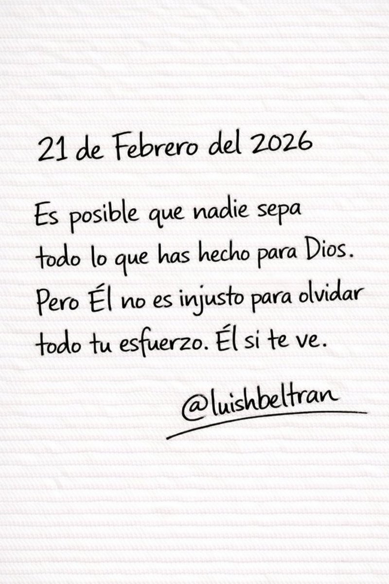 Lee Hebreos 6:10

"Porque Dios no es injusto para olvidar vuestra obra y el trabajo de amor que habéis mostrado hacia su nombre, habiendo servido a los santos y sirviéndoles aún."

Oro por ti...