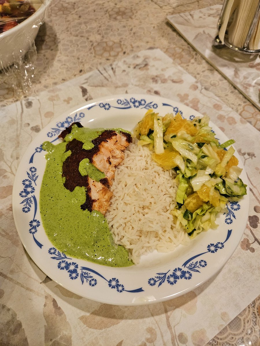 chipotle salmon with aji verde and orange salsa by moi