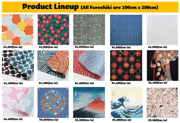 ふろしき】 京都店では日本の伝統文化「風呂敷」の販売を開始