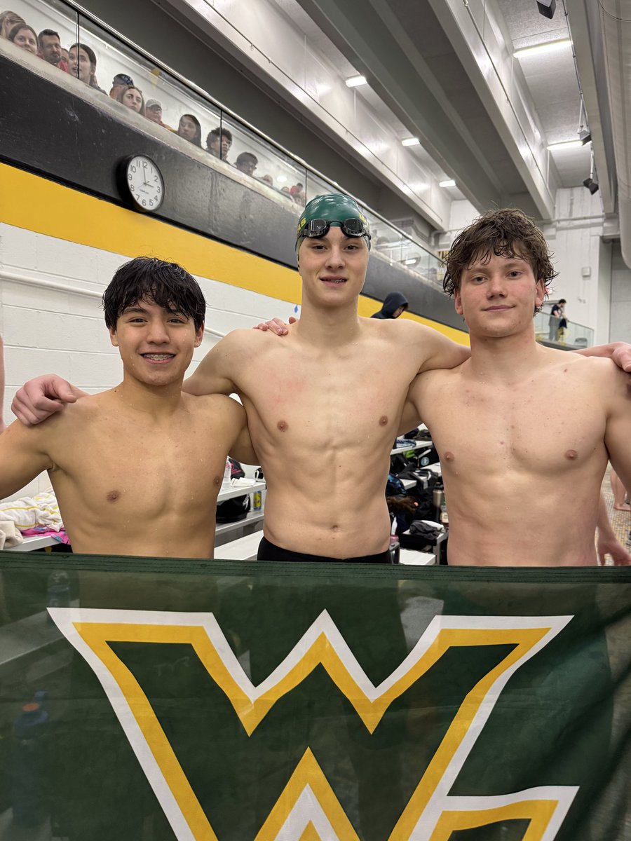 7th place and state qualifying 200 free relay for Dawid, Manny, Arseni, and Z! <a href="/athleticswvhs/">Waubonsie Athletics</a> <a href="/WaubonsieValley/">Waubonsie Valley HS</a> <a href="/WVHSStipp/">Principal-Jason Stipp</a>