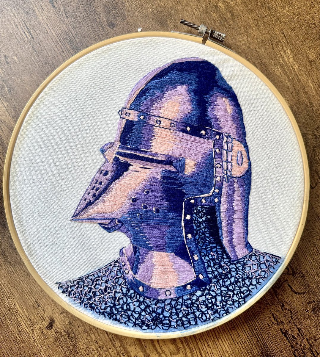 Angel_Blud's tweet photo. Here’s probably my most complex embroidery I’ve done :) all by hand with some watercolor under the chains https://t.co/T25uuVTyLR