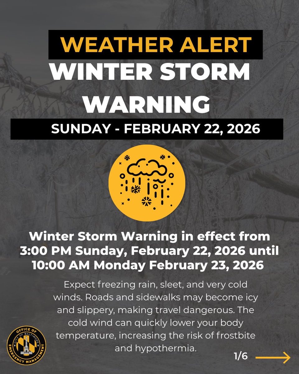 Baltimore City OEM tweet media