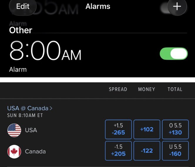 Don’t forget to set those alarms! 
“Great moments, are born from great opportunities” 🏆
USA 🇺🇸🇺🇸🇺🇸
#USAvsCanada #WinterOlympics2026