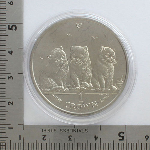 🇮🇲マン島 2006年 1クラウン白銅貨 エキゾチックショートヘアの子猫