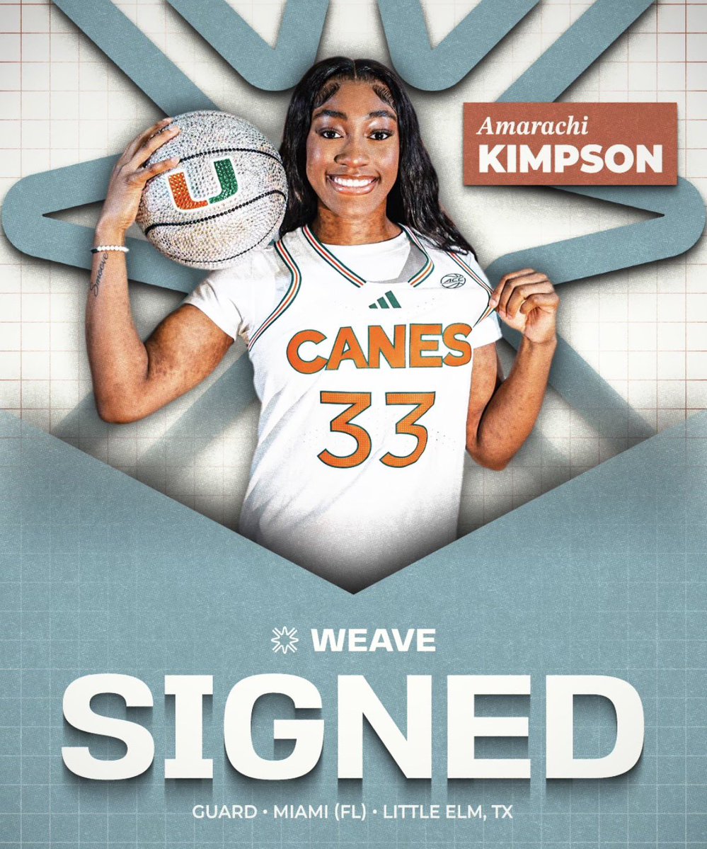 We are proud to welcome Amarachi Kimpson (Miami) to the Weave Women’s family. #WEAVE 🧶