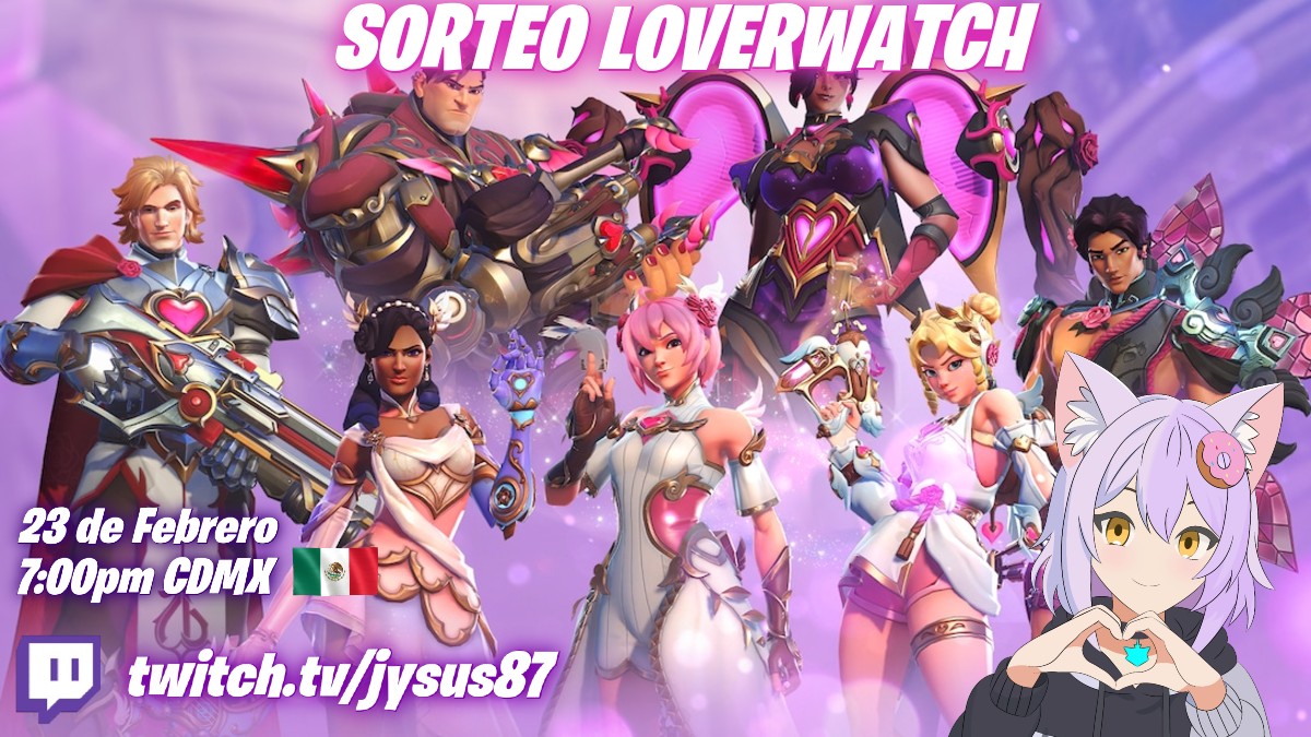 ❤️SORTEO LOVEWATCH❤️
✅Lote Lovewatch

Gracias a <a href="/OverwatchLATAM/">Overwatch</a> Tendremos sorteos de feliz de san valentin, solo debes de:

✅Like y RT
✅Etiqueta a un amigo

23 de Febrero sorteo lunes a las 7pm CDMX en mi twitch
#OWLATAMLoverwatch #OWLATAMsorteo
Suerte a Todos kitsunes <3