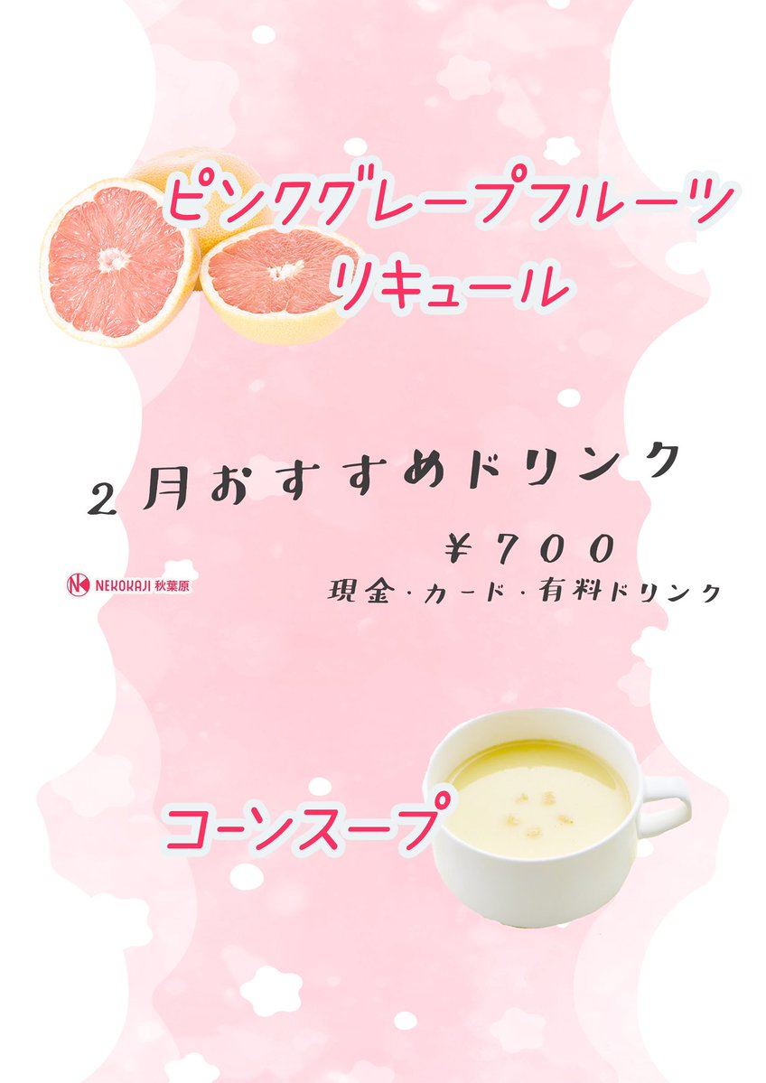 🤍ྀི🎀2月22日(日)🎀🤍ྀི 🫧ྀི🐈NEKOKAJI秋葉原🐈🫧ྀི