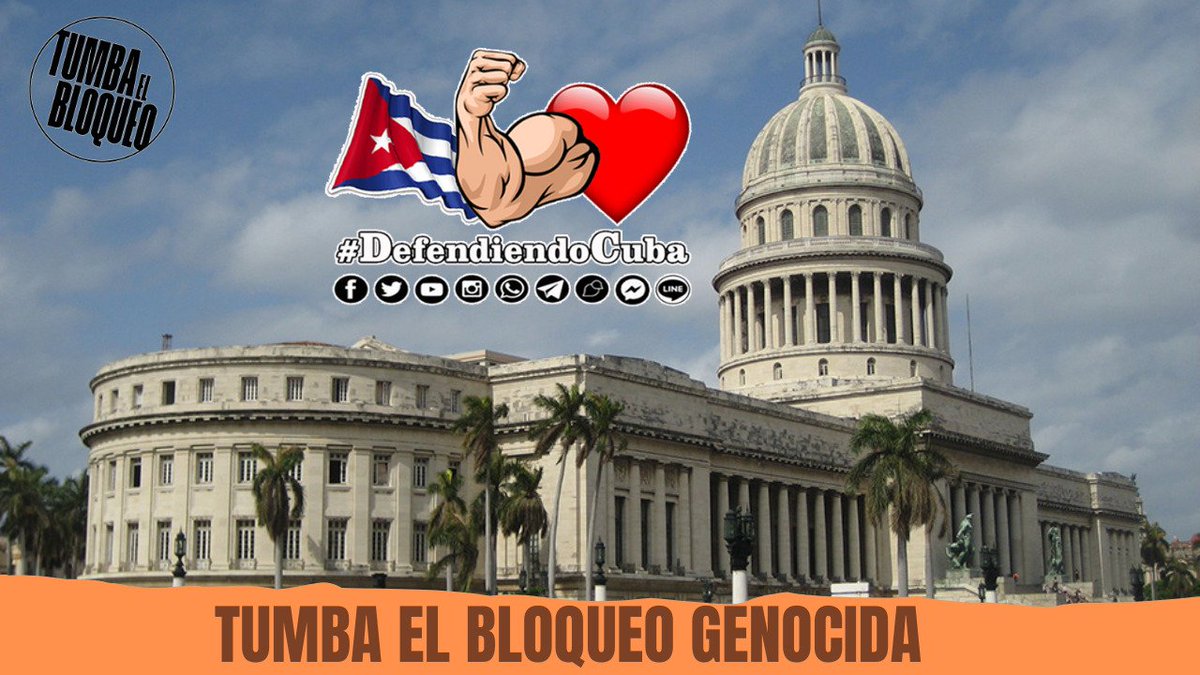 Las medidas restrictivas del gobierno de Estados Unidos contra nuestro país, buscan asfixiarnos, pero no lo olviden 👇

‼️#CubaSoberana no se rinde ‼️
#DefendiendoCuba🇨🇺💪❤️