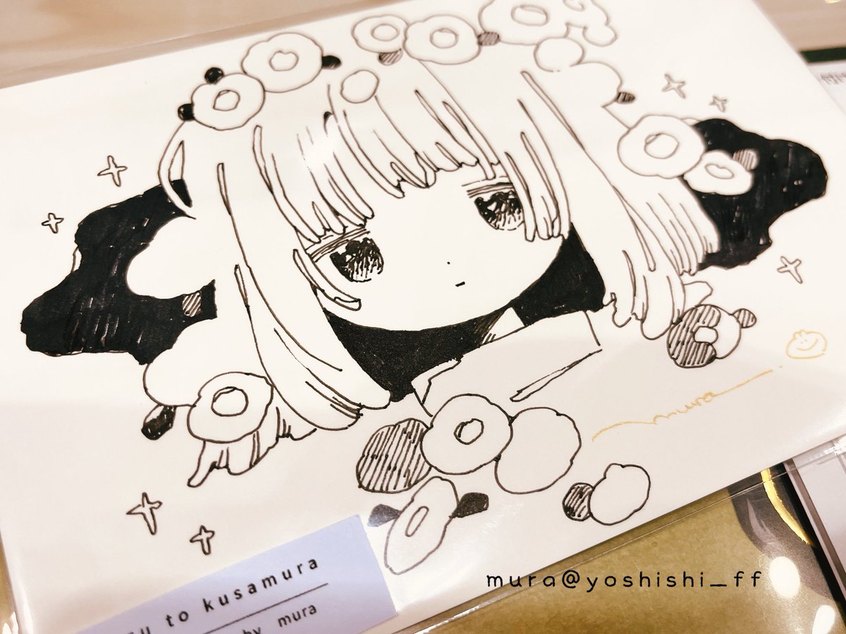 フレームレス原画完売しました🙇ありがとうございました、 ペン画です