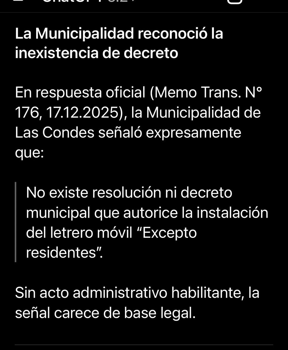 eponcet's tweet photo. @Muni_LasCondes 
Está infracción es ilegal. no tienen autorización de sancionar algo que no está reglado.
Les hice las consultas por transparencia de la Municipalidad y lo reconocieron. 
Nos vemos en el JLP.
Cc @Contraloriacl 
#LosCruzados https://t.co/jo4mALkuTB