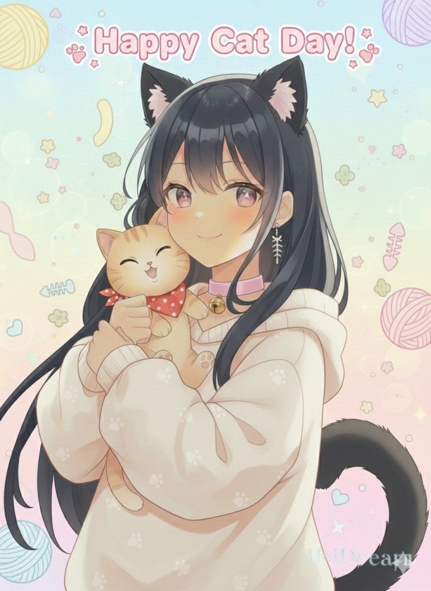 【非売品】彼女は天使で妹で ALcot 武藤此史 珈琲猫 B2 ポスター 猫の日🐈️🐈️🐈️