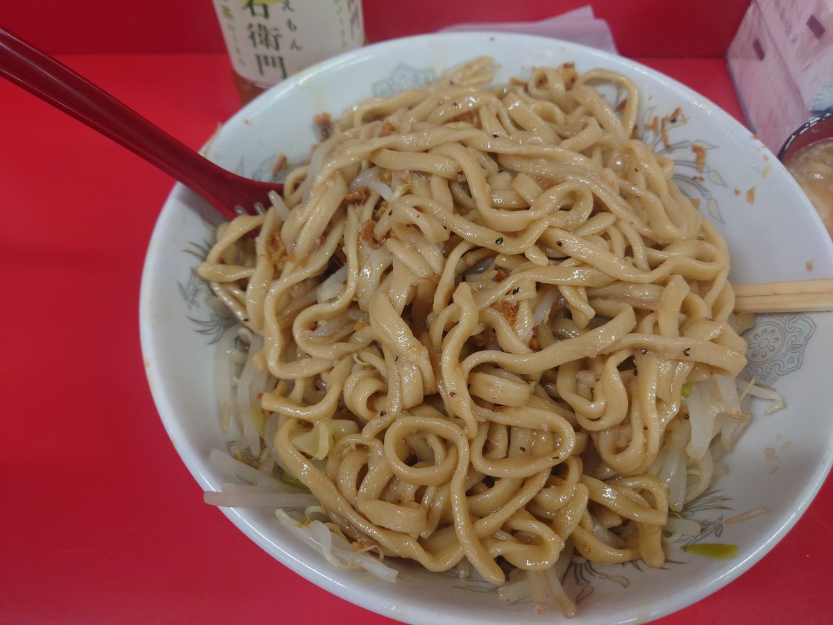 29 ラーメン二郎仙台店さん 小汁なし ニンニク抜き 野菜マシ アブラ別