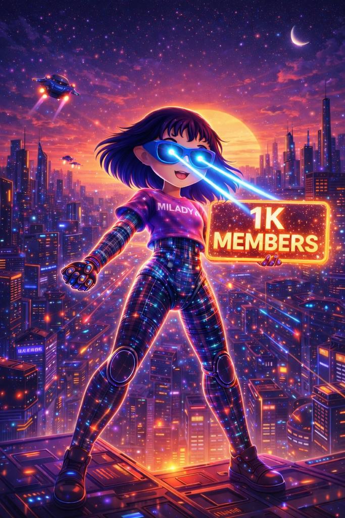 1k MEMBERS, THIS COMUNNITY IS AMAZING, $MILADYAI, <a href="/finnbags/">FINN</a> <a href="/BagsApp/">BAGS</a> this is the best META, we will hit multimillions soon.