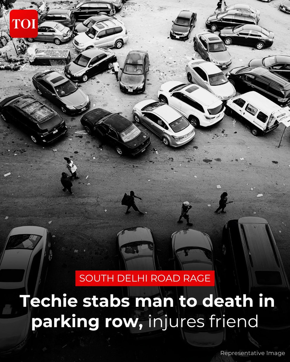 timesofindia's tweet image. #Delhi | A #softwareengineer was arrested in Delhi for allegedly stabbing two men to death during a road rage incident over a parking dispute.

Read more 🔗 toi.in/5kAmyZ

#CrimeNews #parking #CarParking