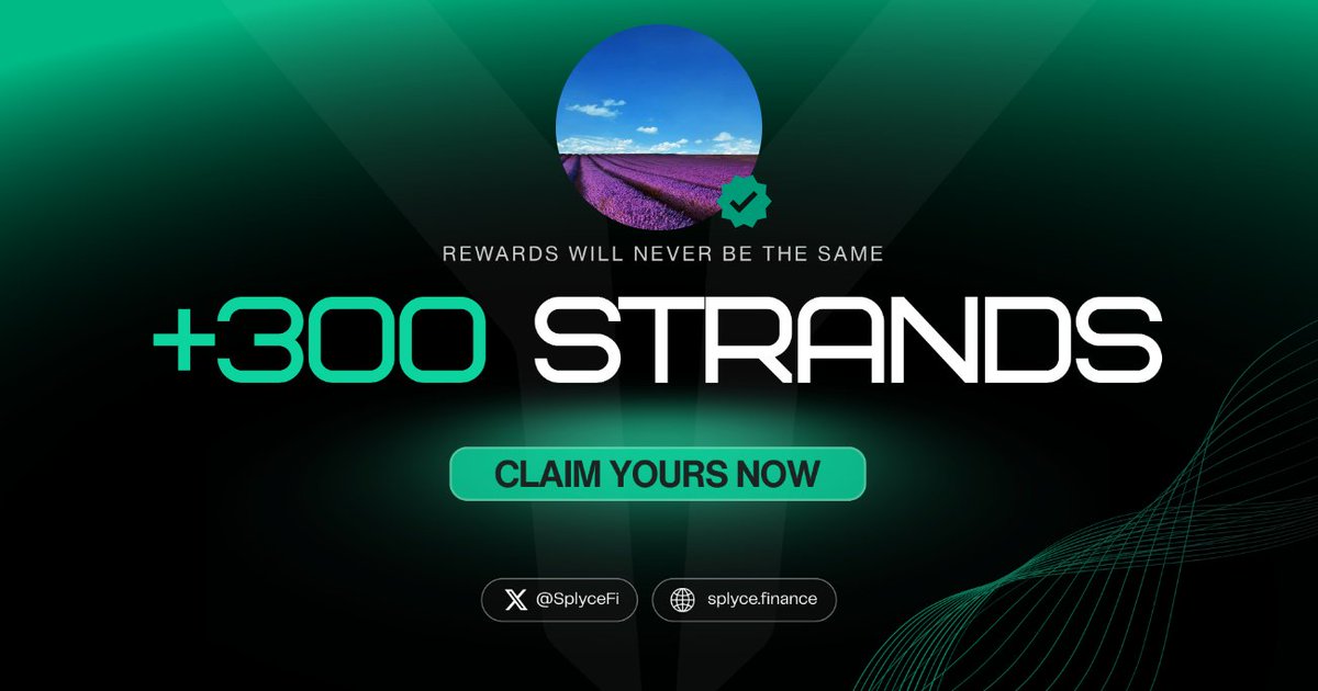 udfams's tweet photo. 300 Strands claimed. 

Real-world yield is coming to Solana with @SplyceFi 

Feels good to be early.

Your turn: https://t.co/7OXAsPI7NC https://t.co/j0wACOiH5E