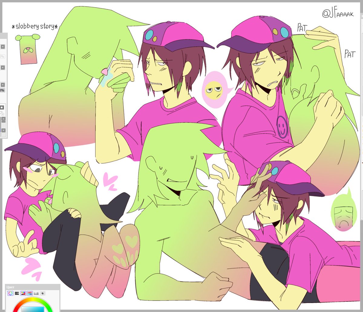 JFaaaak's tweet photo. It’s quite old. I didn’t like how I drew it, but now I think it’s not that bad #skatergradient https://t.co/3NadFFkLWp