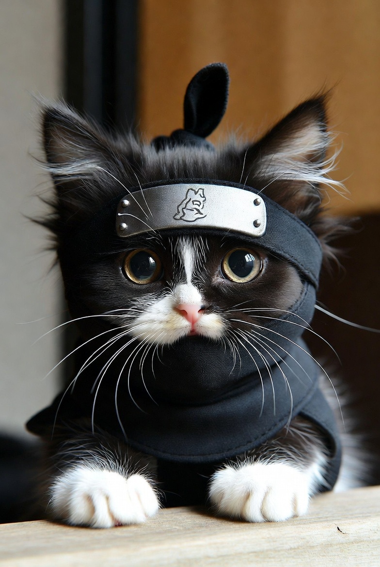 今日は忍者の日と猫の日が重なっているみたいだったので、グロックに猫