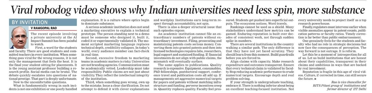 V. Ramgopal Rao, Ph.D. tweet media