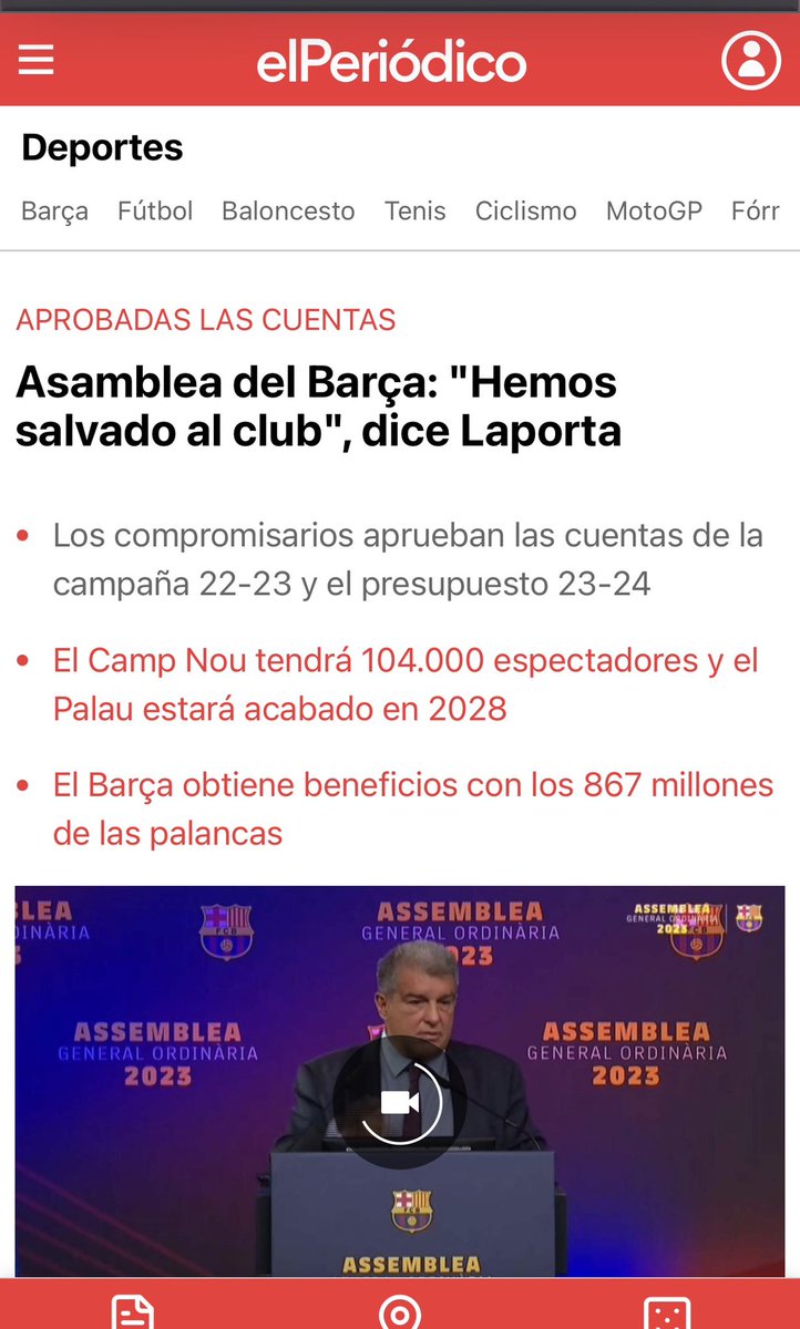 MrGFCB's tweet photo. @hgallego9 @palauresist @ViniDanceClub @PrietoFerrerJo1 @FCBbasket Perder 200 millones desde 2023 después de presentar ese mismo año beneficios, si beneficios ficticios pero beneficios, no es herencia. Bueno lo será para los siguientes. Que a mí me dijeron en 2023 que ya habían salvado al club, os lo tragáis todo https://t.co/fAVAgRrfDS